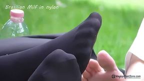 Brasilian Milf in nylon