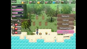 the castaway married gal s netorare story [ ntr hentai game pornplay] ep.4 hot blonde got stuck in a hole on the beach