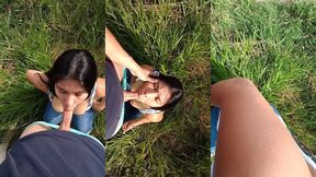 venuslatina2 - gran mamada al aire libre.. cum facial.