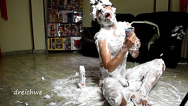 Foam plus mayonnaise sauce