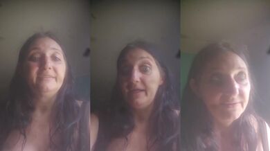 Goth mommy's ghost story wrecked by huge tits milf