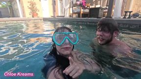 Underwater Suck and Fuck! Getting Used in the Pool by Big Cock - Chloe Kreams, Steve Rickz