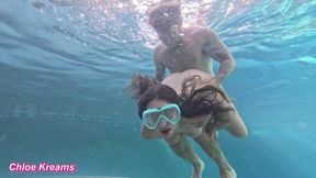 Underwater Suck and Fuck! Getting Used in the Pool by Big Cock - Chloe Kreams, Steve Rickz