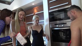 Cleaning slave in femdom sharing apartment!