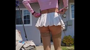 Sissy faggot outside