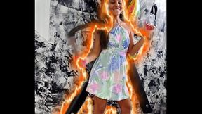 Sra Ker descontraindo antes do programa.