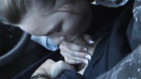 Fingered shaved bj teen sucks off her BF