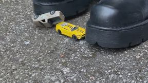 My Heavy New Rock Boots Destroy Hot Wheels Toy Cars