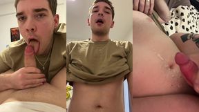 unprotected bareback anal ended up with massive creampie inside his asshole