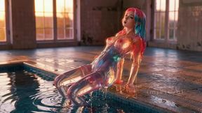 "Pink &amp; Blue Drip - Watch Her Glow"