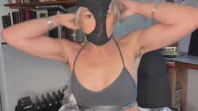 Hairy MILF Pantyhooding A Dirty Pair Of Panties & Playing With Her Hairy Pussy