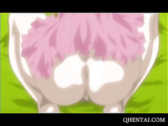 Anime teen guy trying out MILF slick pussy