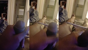 Goonette playing in bed.
