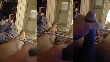 Goonette playing in bed.