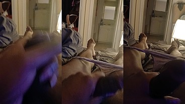 Goonette playing in bed.
