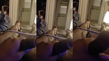 Goonette playing in bed.