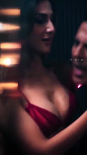 Desi celebrity actress bounces her big boobs