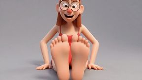 Cute Nerdy Girl Yoga Tease