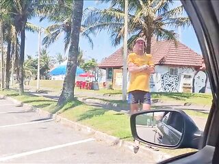 Half-undressed married woman goes out into the street seeking information from strangers!