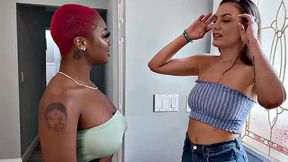 Bigbooty bitches fucked in threesome by nice male dick