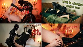 Pegging compilation - Monk fucked by a latex Nun