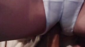 Exploring pleasure: hurakos solo anal masturbation with lotion, dildo, panties, skirt, and socks