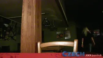 Czech blonde fucks a big dick for money in public toilet