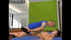 3D cartoon stud getting fucked anally by a punk rocker