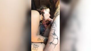 DEEP THROAT Sloppy sluts swallows BIG penis