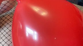 Sexy girl in lingerie B2p two big red balloons