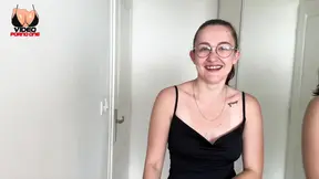 Glasses girl gets her first ever threesome with two guys