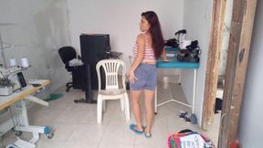 I do a sensual dance and record the video to send it to my dear boss.