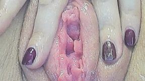 Pink Vibrator in Pussy Orgasm Squirt