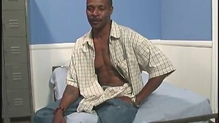 Hardcore Interracial Gay Video: Two Black Dudes with Large Cocks Fucking Hard and Raw