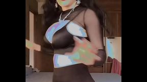 Sexy sportswear moment (showing underwear)