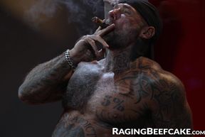 Hung DILF Masculine Jason destroys the asshole of hunk Bruce Jones