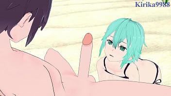 Sword Art Online: Asuna Yuuki and Shino Asada's wild sexual conquest