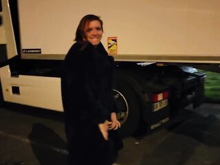 I screw with a truck driver on a motorway rest area