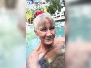 Pervert Granny Leilani in The Pool (Leilani Lei)