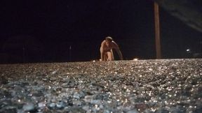 LilSissybitchboi crawling in the rain on the street for online Dominatrix part 2