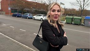 I encounter a blonde girl on the street and we have sex publicly