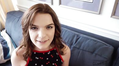 Petite step sis Dahlia deepthroats gushing trophy cock ninja