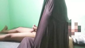 with a beautiful neighbor's wife when her husband goes to work