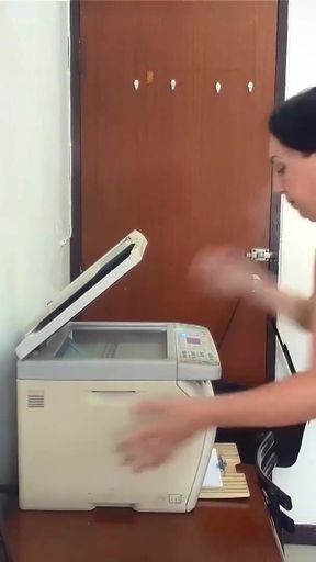 Must-see moment from &quot;SEXRETARY - Secretary scans boobs and pussy on MFP in office&quot;