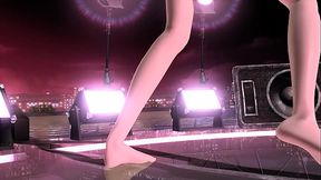 Japanese beauty Sakine Meiko in full nude mod outfit