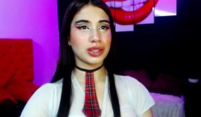 Teen bimbo drools on bbc dildo