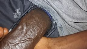 Juicy Oily Uncut BBC Stroking Slowly Close up
