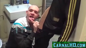 Rough Skinhead fuck in the bathroom