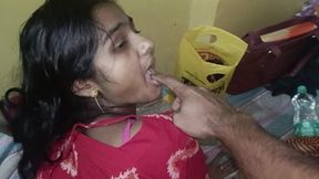 Desi Wife in Red Dress Gets Oiled Ass &amp; Hard Doggy Fuck - Homemade