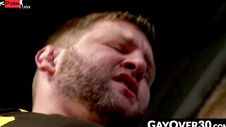 RUGBY STAR Devin Adams CONQUERS Colby Jansens BEARDY BUTT IN LOCKER ROOM ROMP